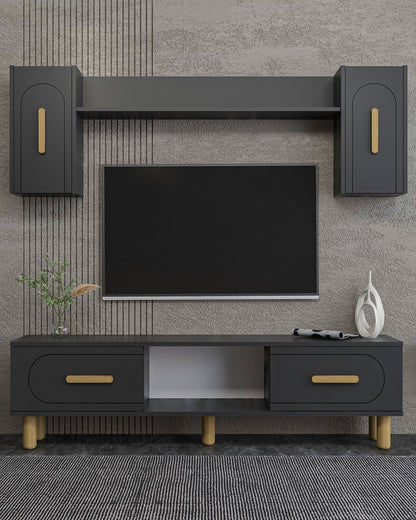 Έπιπλο Τηλεόρασης TV Βάση Σύνθεση Ανθρακί Sapphire Δρυς | 475OLV3373