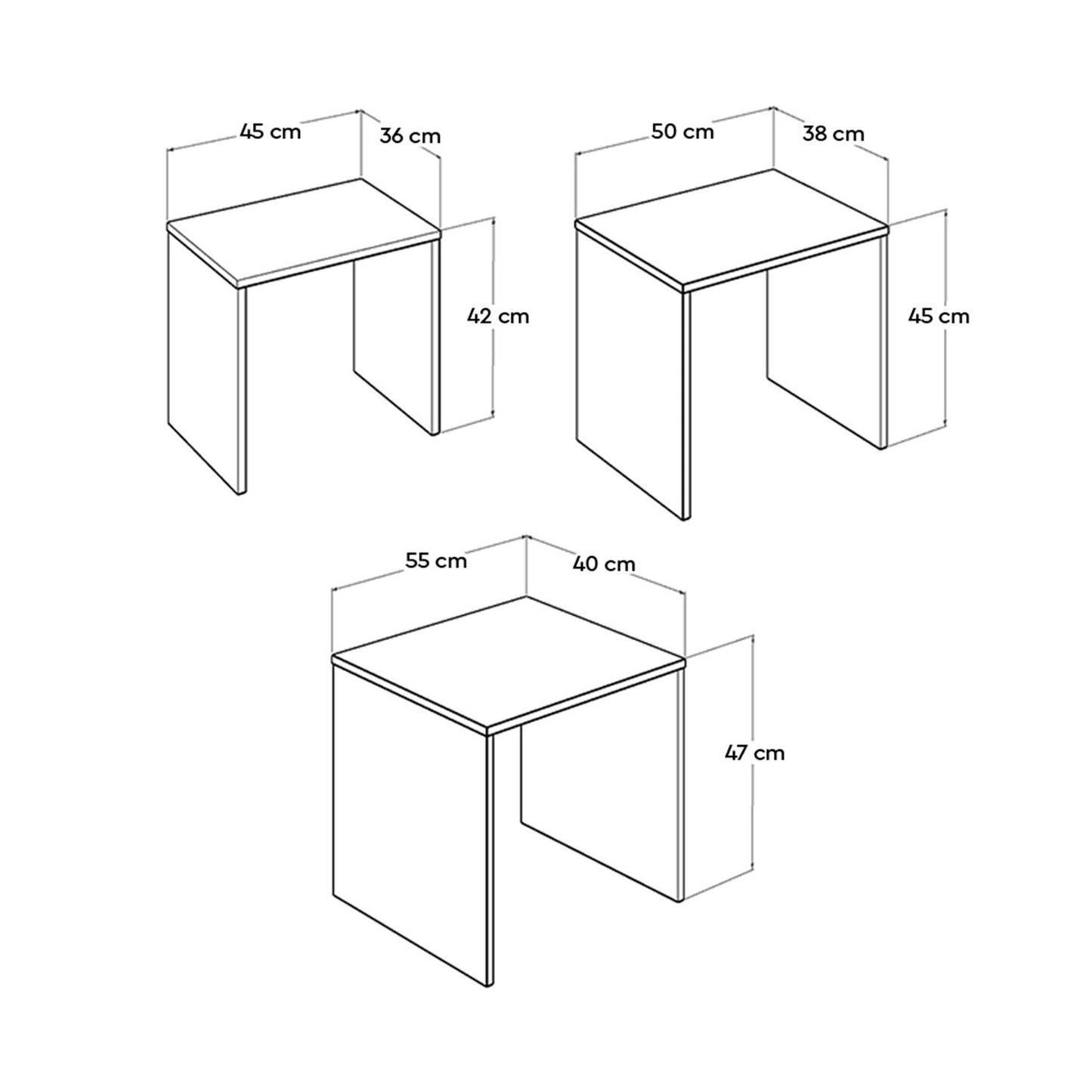 Τραπεζάκι Σαλονιού Λευκό 45 x 36 x 42 εκ GR479ADR1125