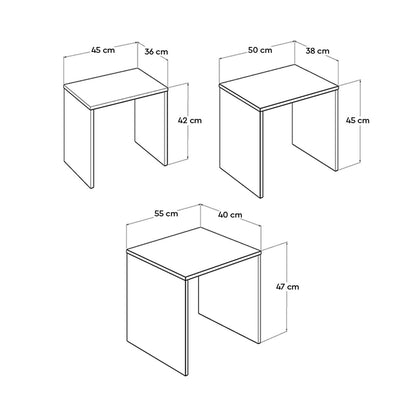 Τραπεζάκι Σαλονιού Λευκό 45 x 36 x 42 εκ GR479ADR1125