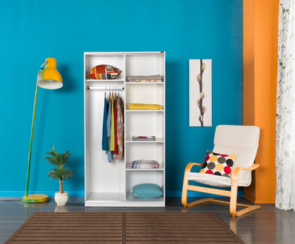 Ντουλάπα 94x182x52 εκ Λευκό 479ADR1131