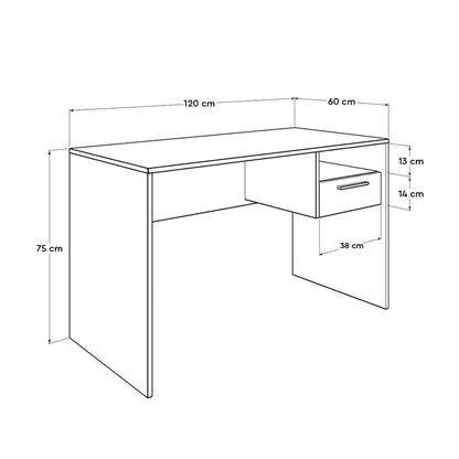 Γραφείο Υπολογιστή και Μελέτης 120x75x60 εκ. Λευκό | 479ADR1149