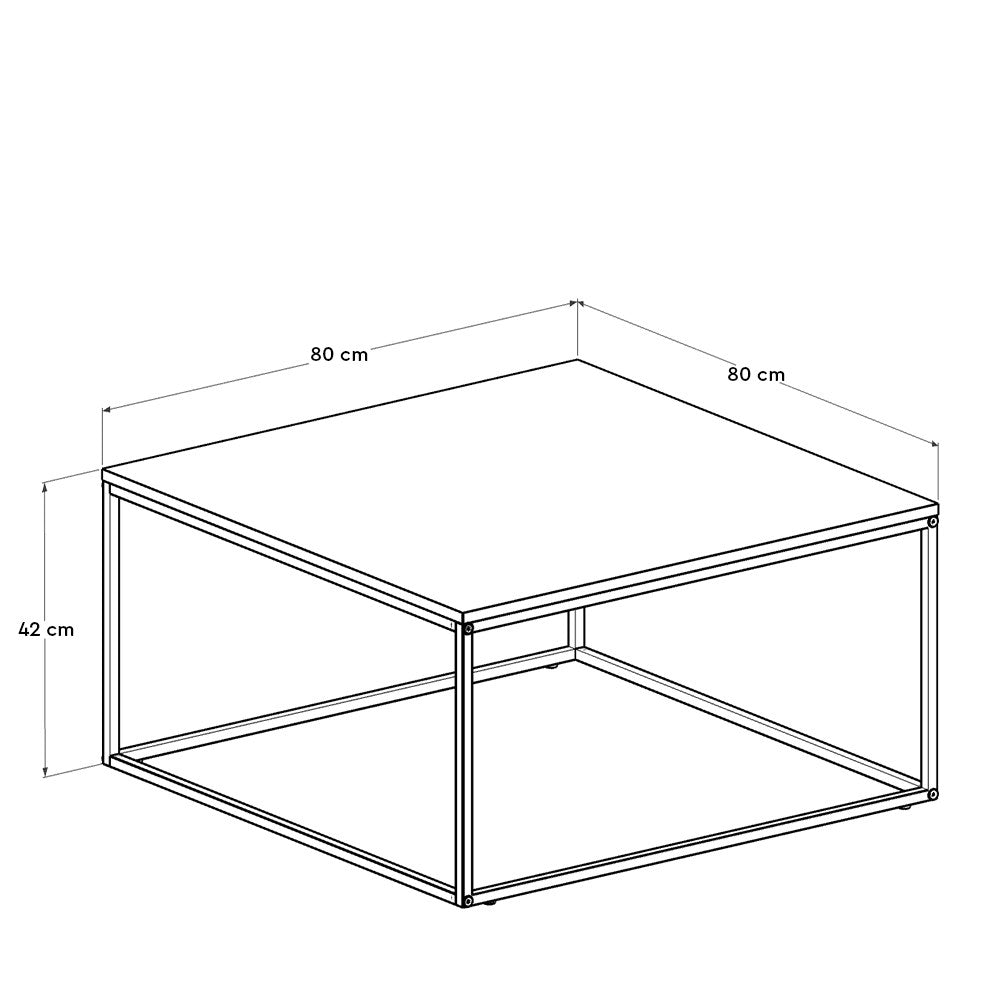 Τραπεζάκι Σαλονιού Καρυδί 80 x 80 x 42 εκ GR479ADR1406
