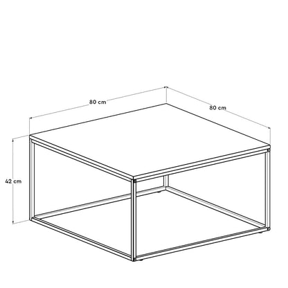 Τραπεζάκι Σαλονιού Καρυδί 80 x 80 x 42 εκ GR479ADR1406