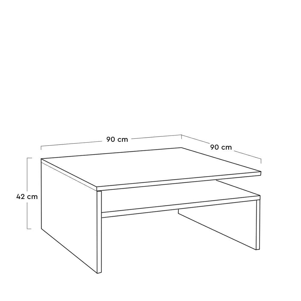 Τραπεζάκι Σαλονιού Diamond Λευκό 90 x 90 x 42 εκ GR479ADR1419