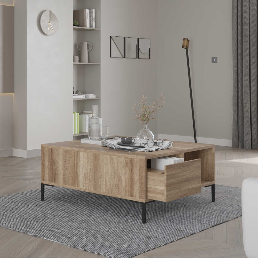 Τραπεζάκι Σαλονιού Taupe 90 x 90 x 42 εκ GR479ADR1421