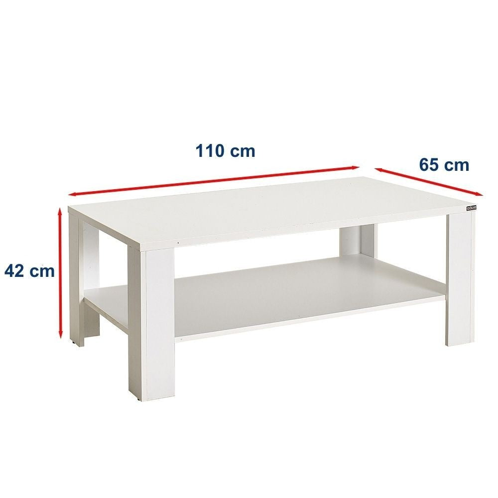 Τραπεζάκι Σαλονιού Diamond Λευκό 110 x 65 x 42 εκ GR479ADR1422