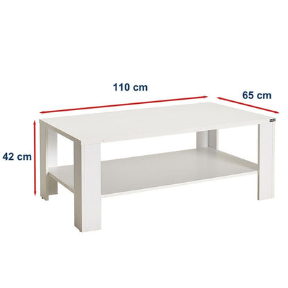 Τραπεζάκι Σαλονιού Diamond Λευκό 110 x 65 x 42 εκ GR479ADR1422