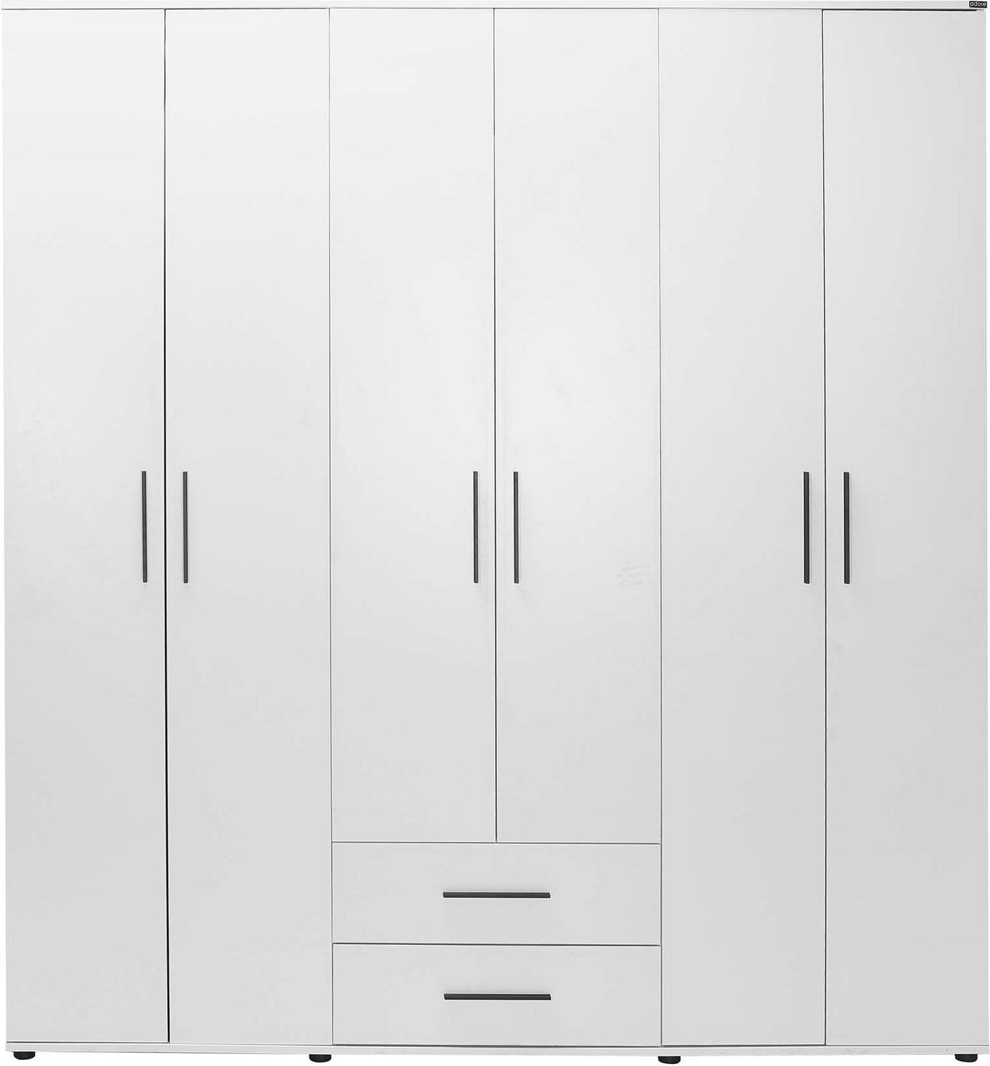Ντουλάπα 213x206x52 εκ Λευκό 479ADR1906