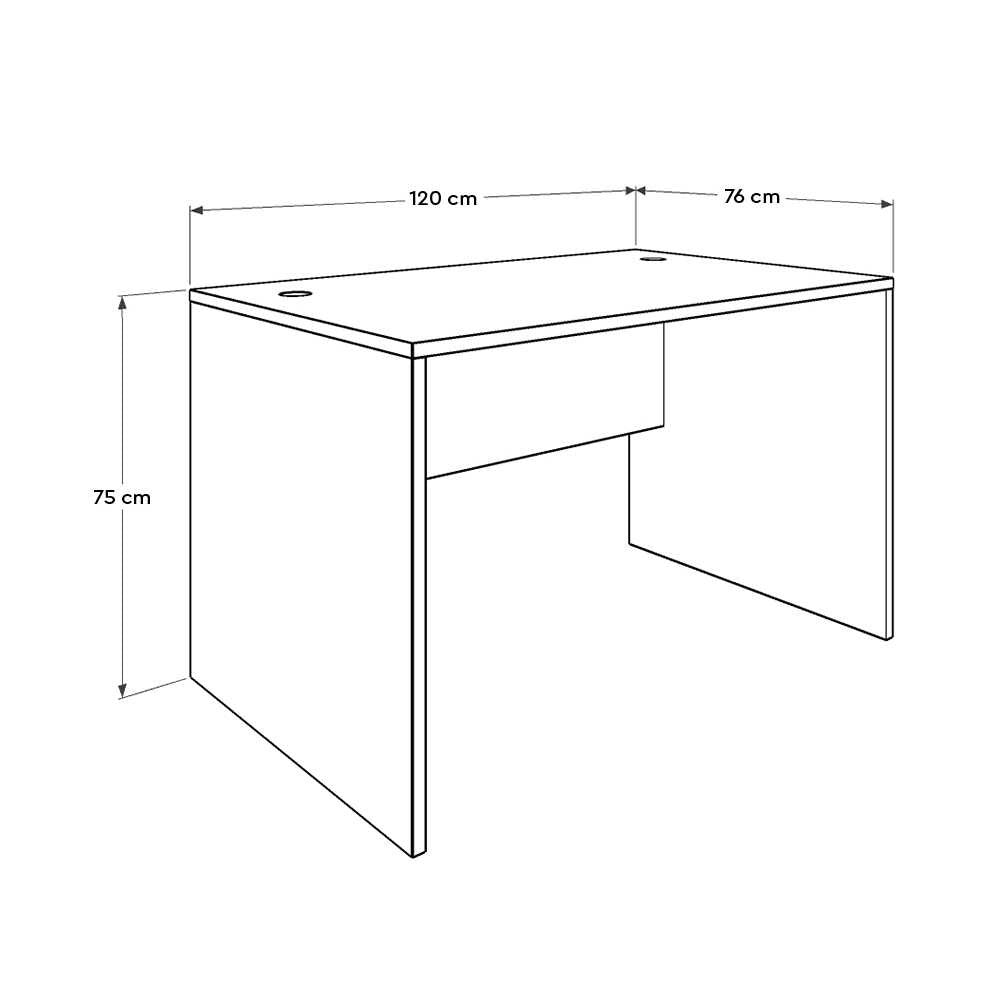 Γραφείο Υπολογιστή και Μελέτης 120x75x76 εκ. Λευκό | 479ADR2706