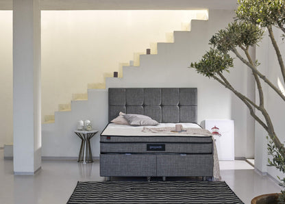 Στρώμα 140x200 cm Διπλό με Βαμβακερό Σατέν Ύφασμα & Σύστημα Πολλαπλών Ελατηρίων – Εξαιρετικά Σκληρό 27 cm 480NRN1196