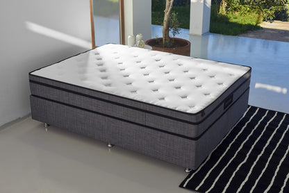 Στρώμα 140x200 cm Διπλό με Βαμβακερό Σατέν Ύφασμα & Σύστημα Πολλαπλών Ελατηρίων – Εξαιρετικά Σκληρό 27 cm 480NRN1196