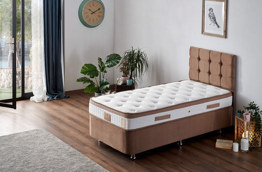 Στρώμα Latte 120x200 cm Μονό με Υφαντό Ύφασμα & Σύστημα Πολλαπλών Ελατηρίων – Σκληρό 23 cm 480NRN1225