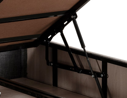 Διπλό Κρεβάτι 160x200 με Στρώμα Σκελετός Κεφαλάρι με Αποθηκευτικό Χώρο που Κλειδώνει 480NRN2854