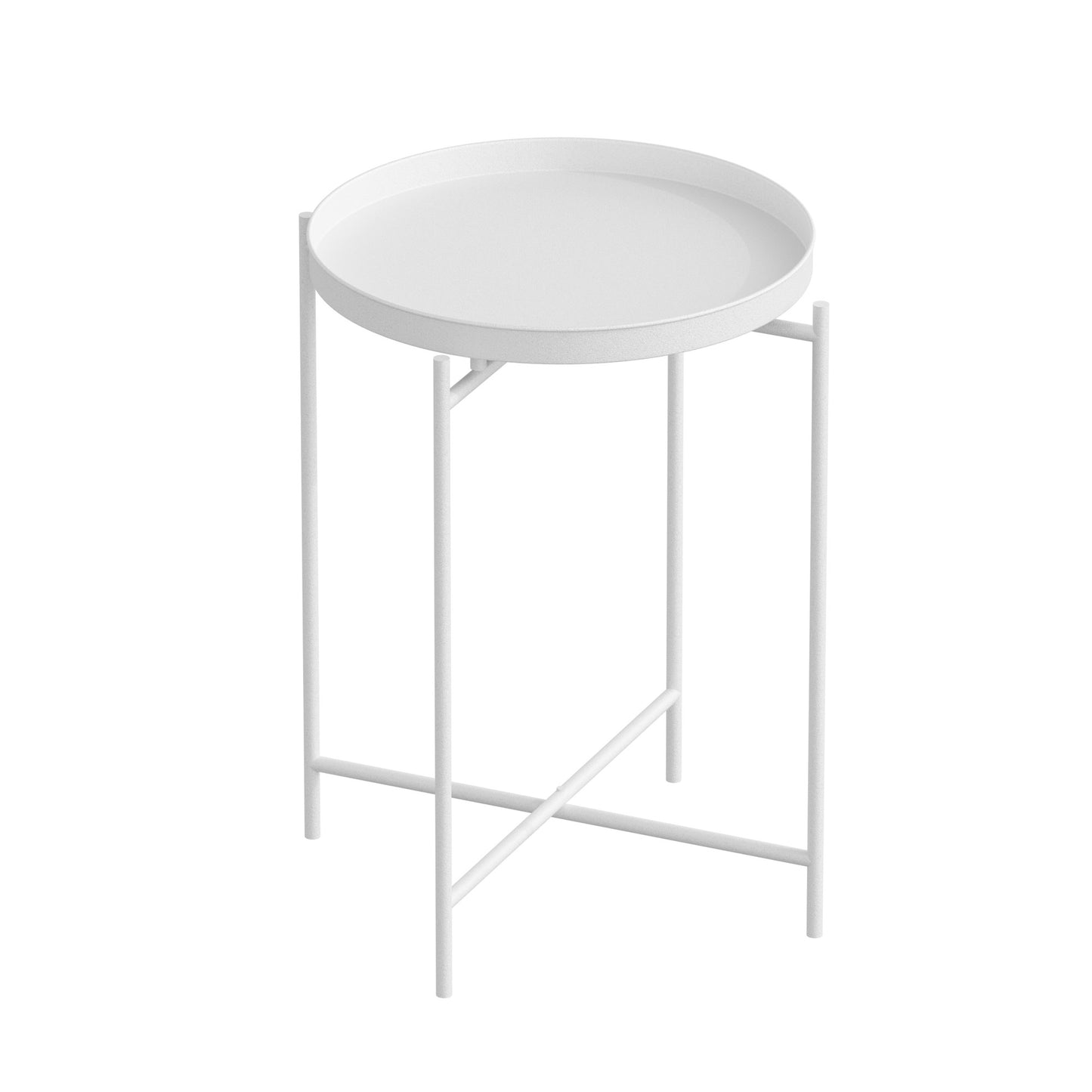 Τραπεζάκι Σαλονιού Λευκό 46 x 46 x 56 εκ GR491CRT1141