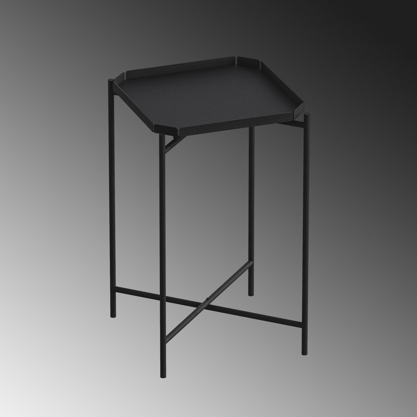 Τραπεζάκι Σαλονιού Μαύρο 46 x 46 x 56 εκ GR491CRT1144