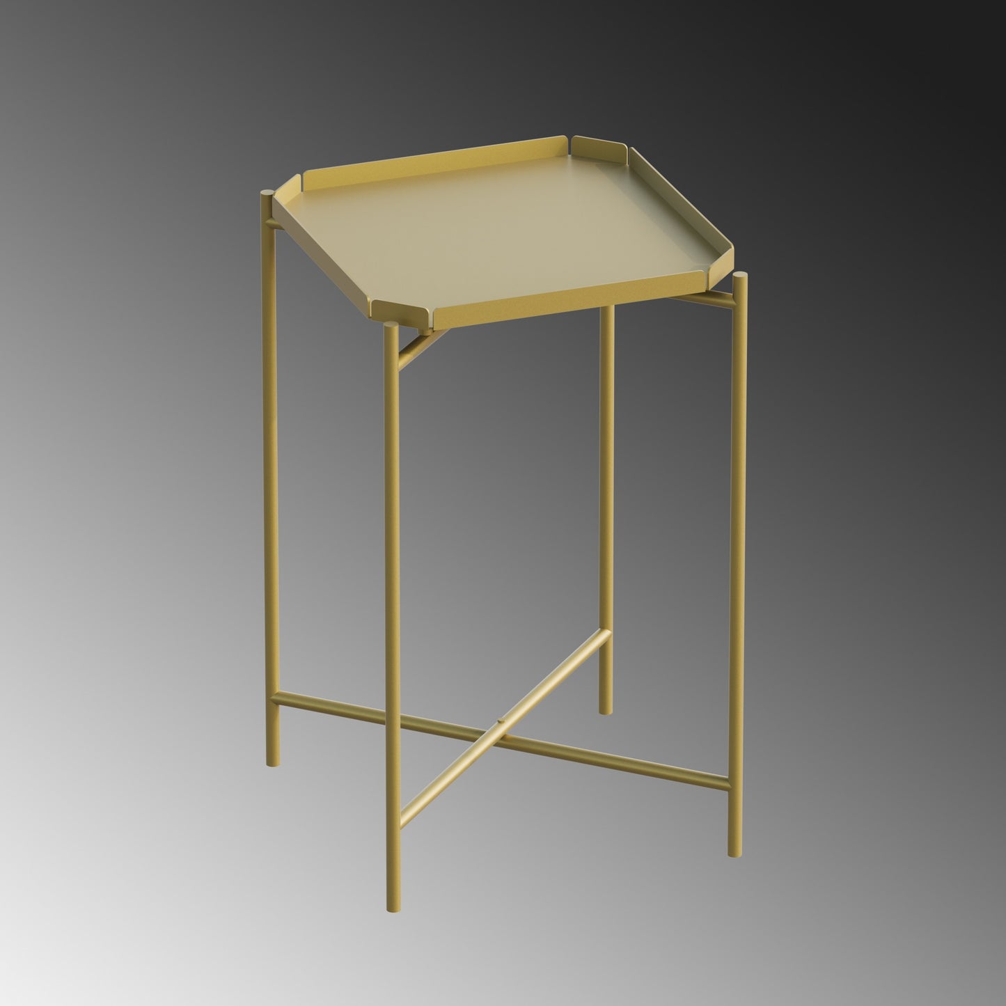 Τραπεζάκι Σαλονιού Χρυσό 46 x 46 x 56 εκ GR491CRT1145