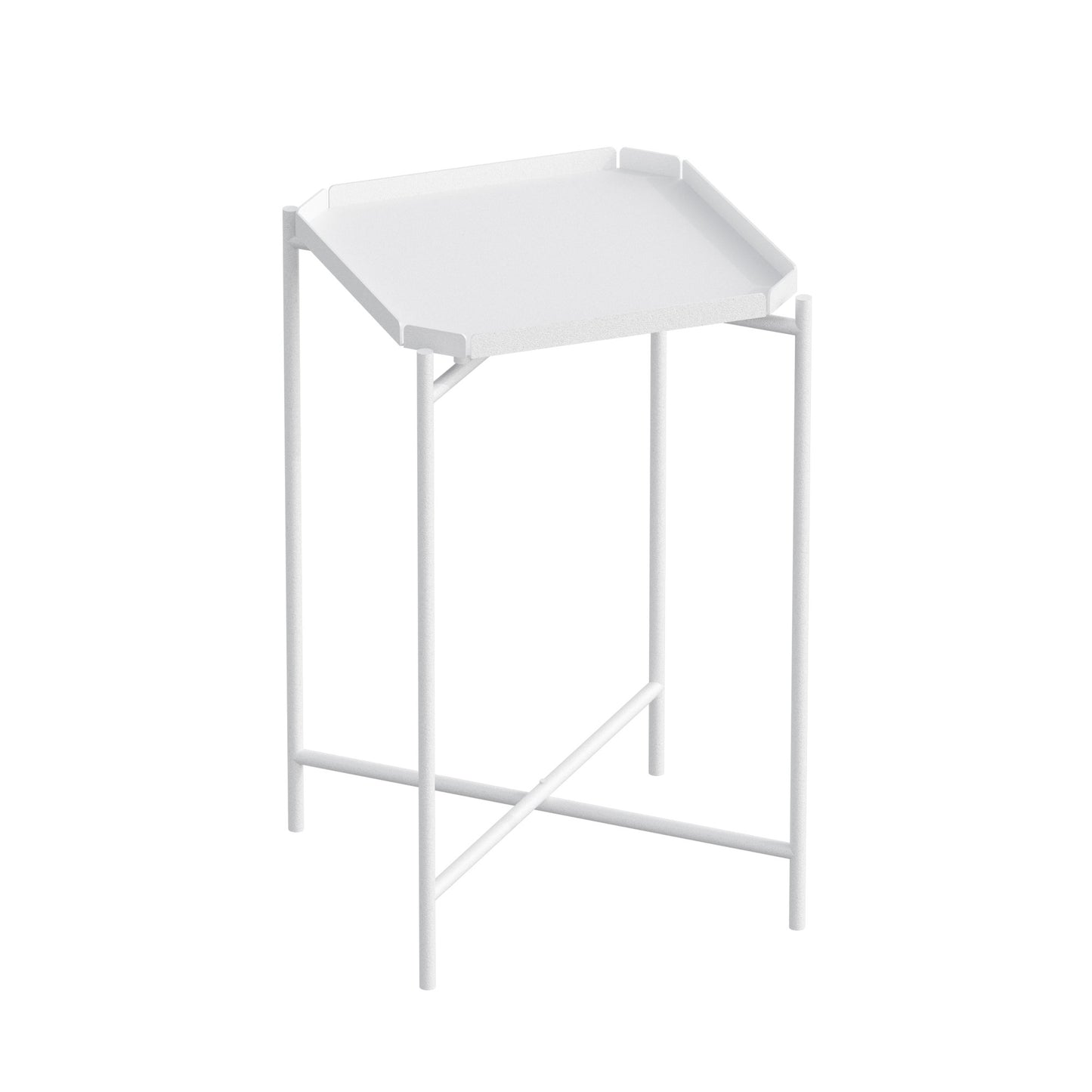 Τραπεζάκι Σαλονιού Λευκό 46 x 46 x 56 εκ GR491CRT1146