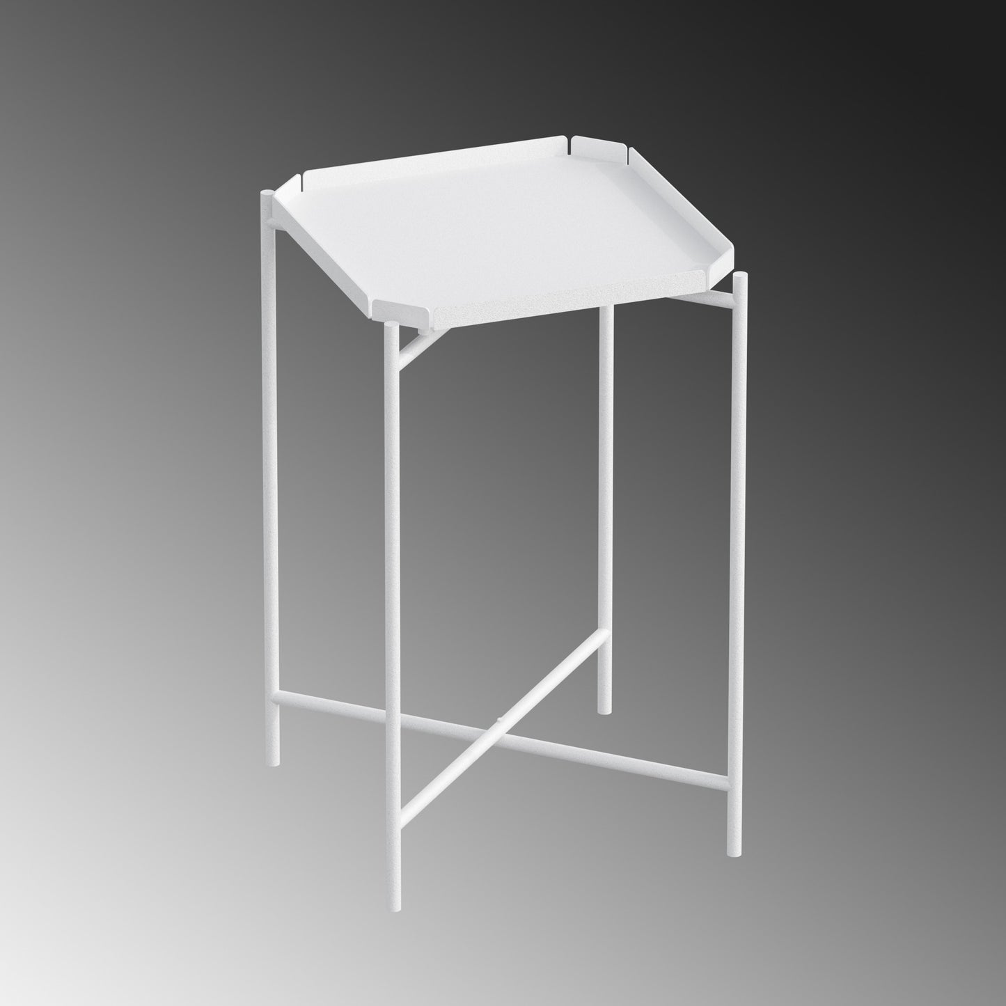 Τραπεζάκι Σαλονιού Λευκό 46 x 46 x 56 εκ GR491CRT1146