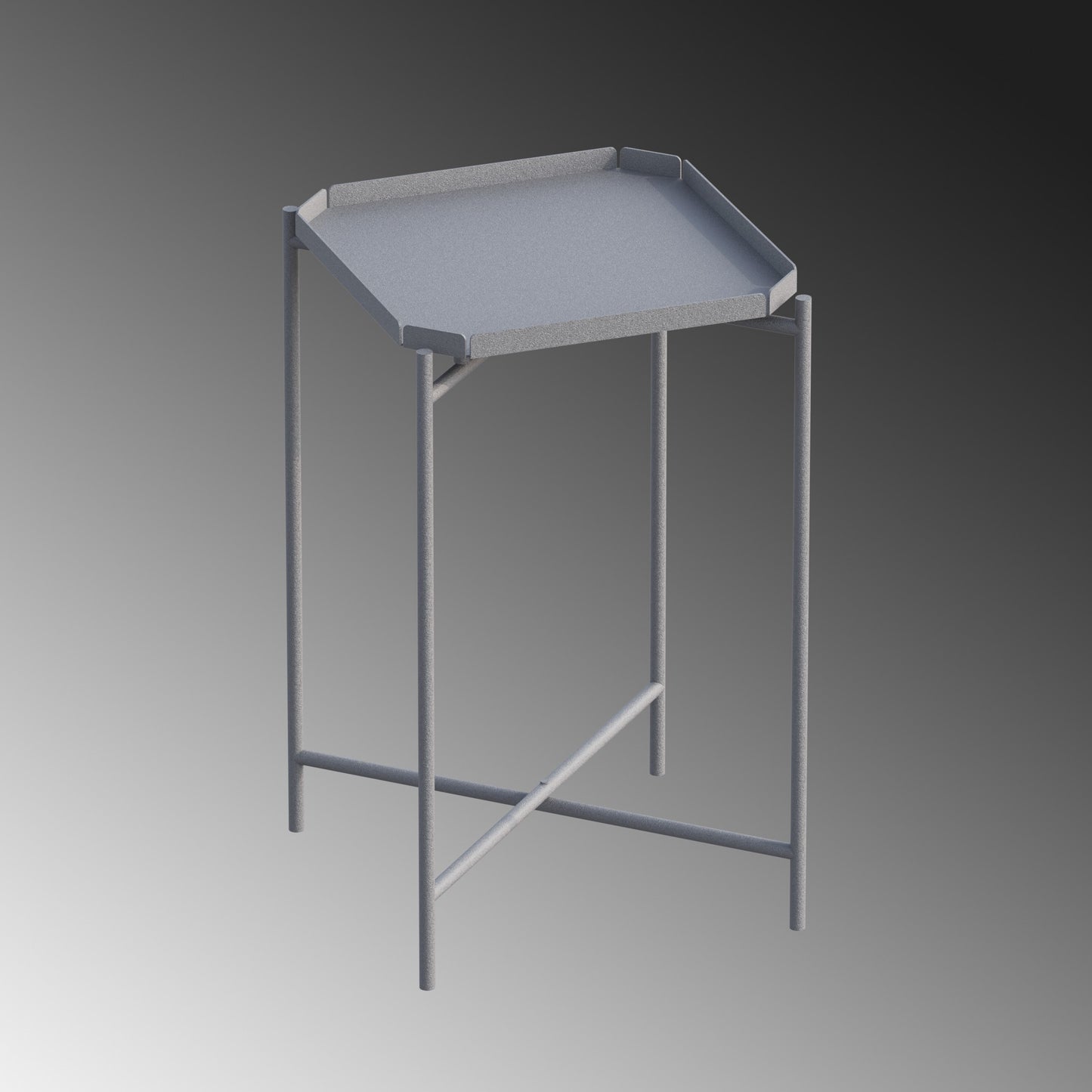 Τραπεζάκι Σαλονιού Γκρι 46 x 46 x 56 εκ GR491CRT1147