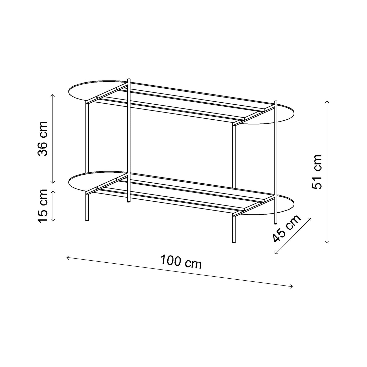 Τραπεζάκι Σαλονιού Καθιστικού Μεταλλικό Μαύρο και Μπεζ 100x45 εκ 491CRT1166