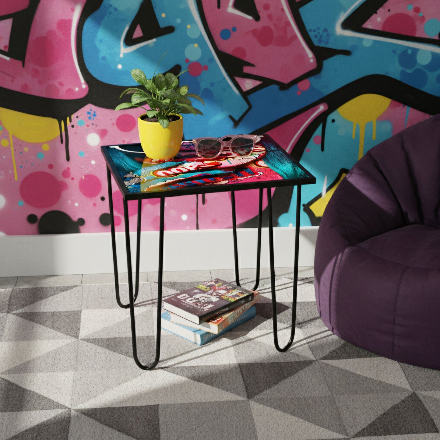 Τραπεζάκι Σαλονιού Multicolor 53 x 53 x 55 εκ GR491CRT1177