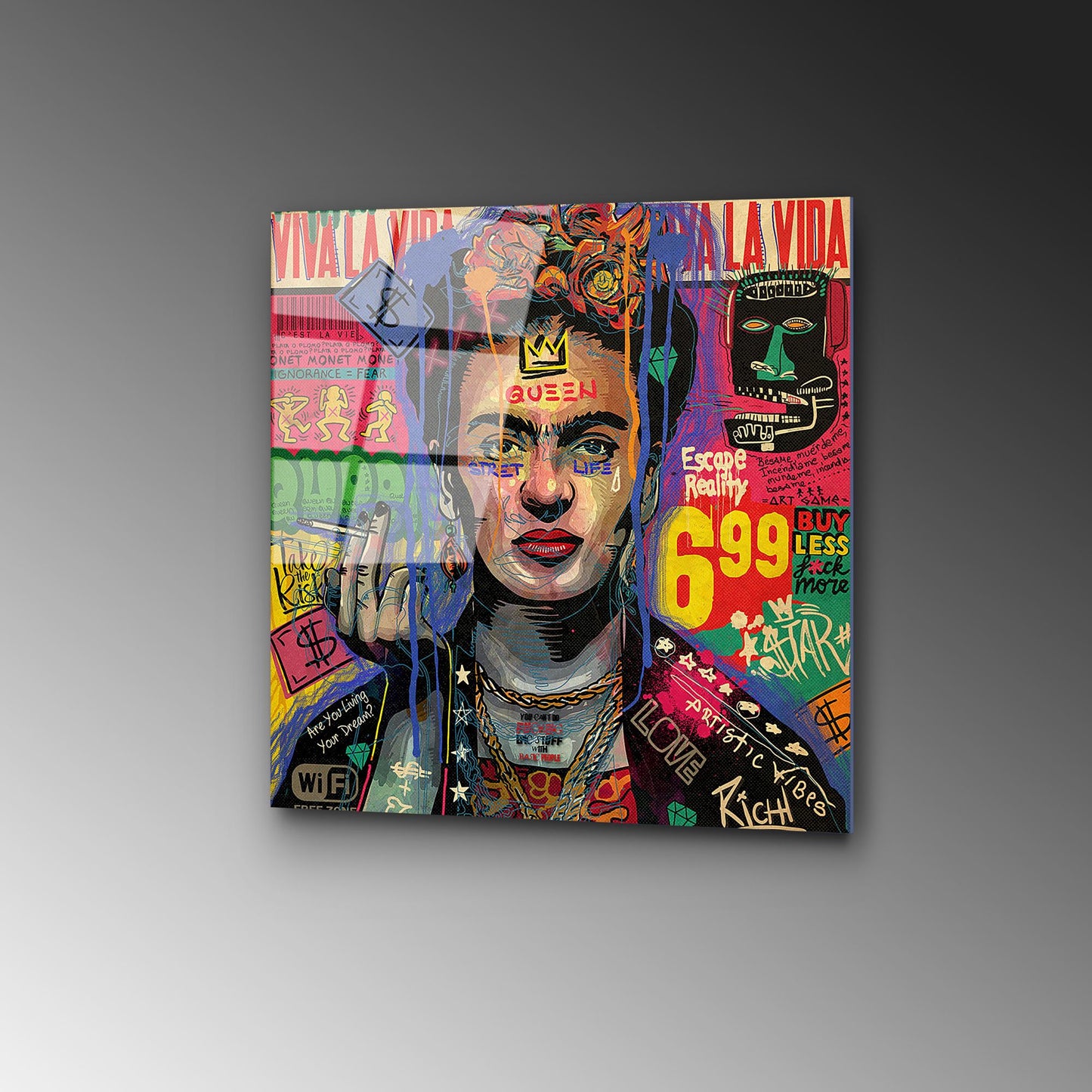 Τραπεζάκι Σαλονιού Multicolor 53 x 53 x 55 εκ GR491CRT1179