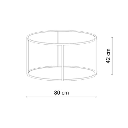 Τραπεζάκι Σαλονιού Μπεζ 15 x 15 χιλ. και 80 x 43 x 80 εκ. 491CRT1188