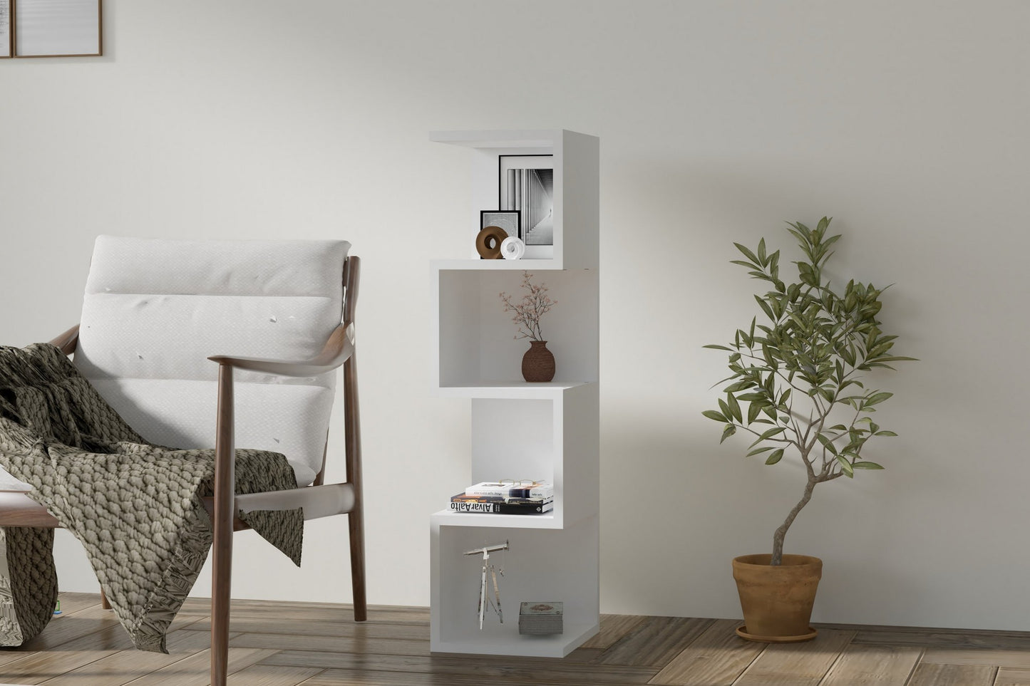 Βιβλιοθήκη 27 × 25 × 95 εκ. Λευκό GR495SSE1102