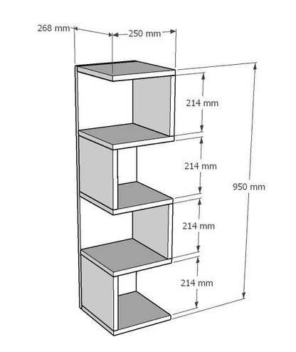 Βιβλιοθήκη 27 × 25 × 95 εκ. Λευκό GR495SSE1102