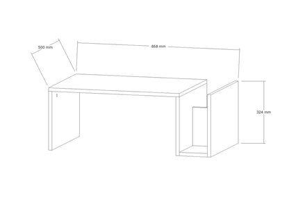 Τραπεζάκι Σαλονιού Λευκό 86,8 x 50 x 32,4 εκ GR495SSE1309