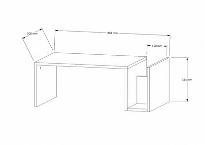 Τραπεζάκι Σαλονιού Καρυδιά Venezia 86,8 x 32,4 x 50 εκ. 495SSE1338
