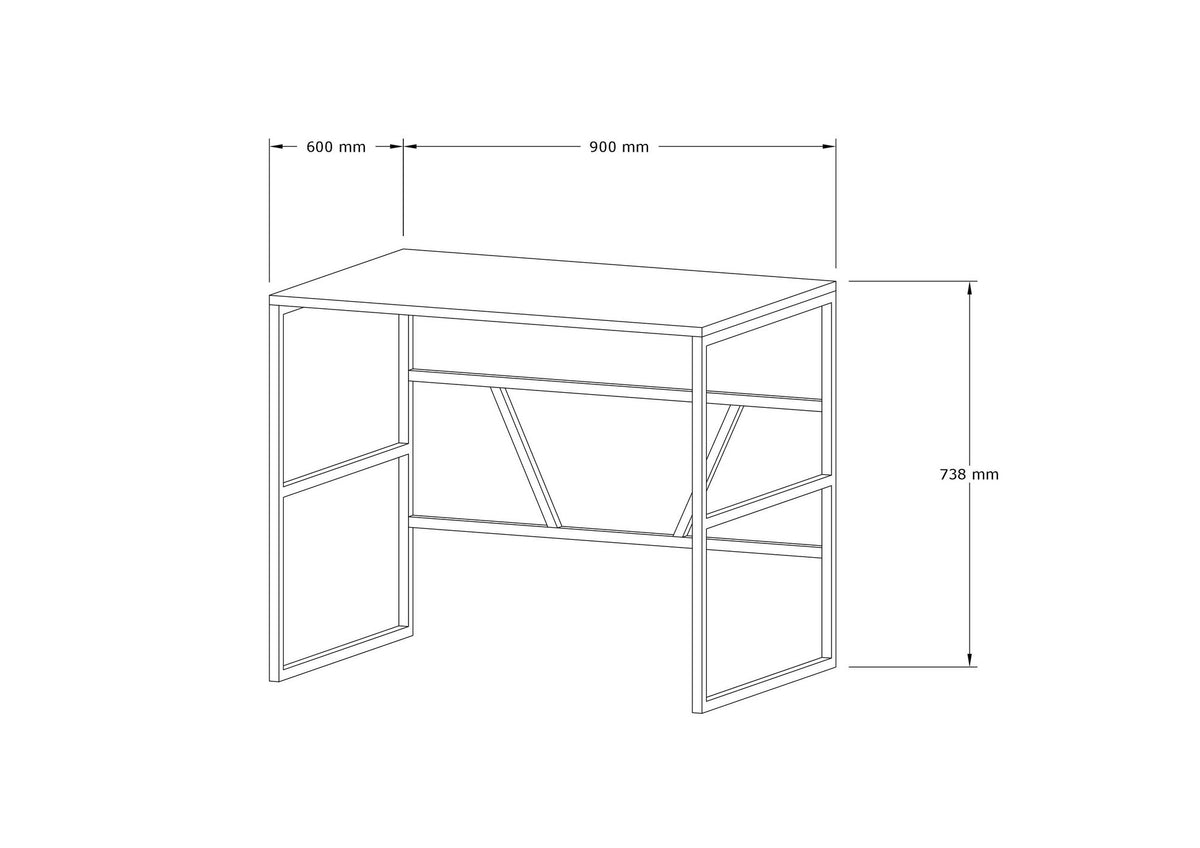 Γραφείο 90x74x60 εκ. Λευκό 495SSE1502