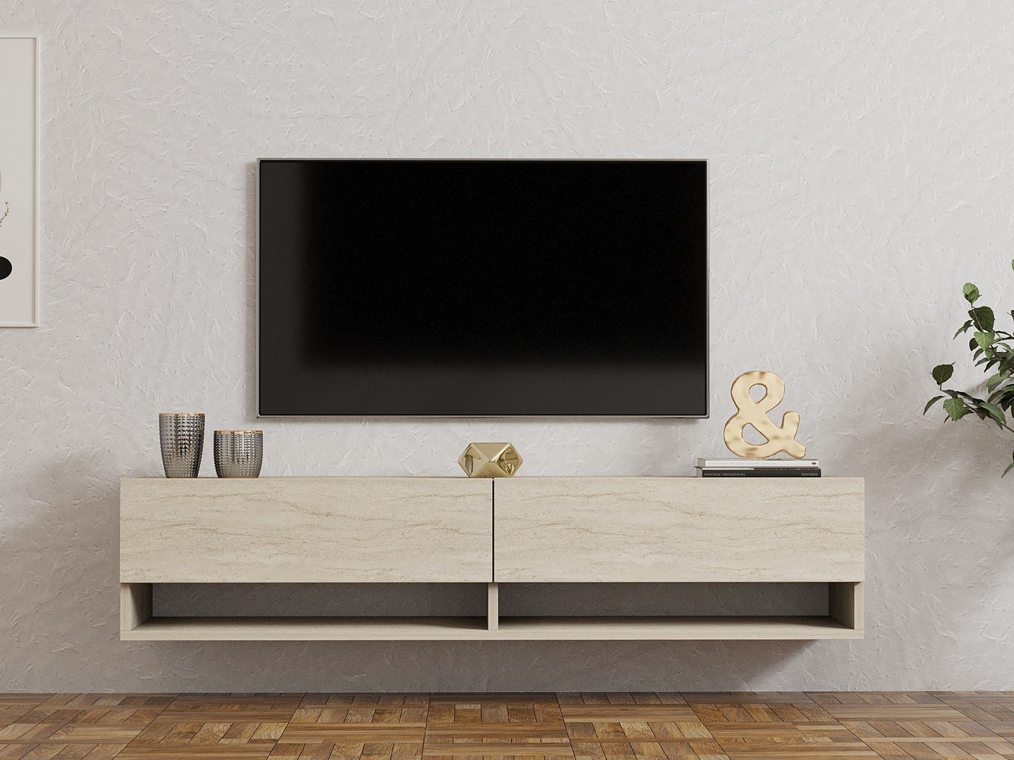 Έπιπλο Τηλεόρασης TV Βάση Σύνθεση Travertine | 495SSE1628