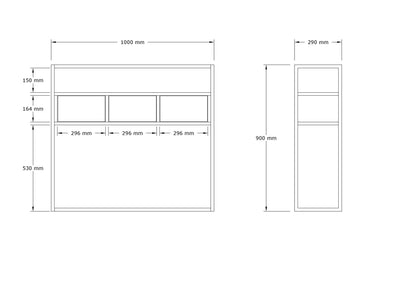 Μπουφές Λευκό 100x29x90cm | 495SSE1903