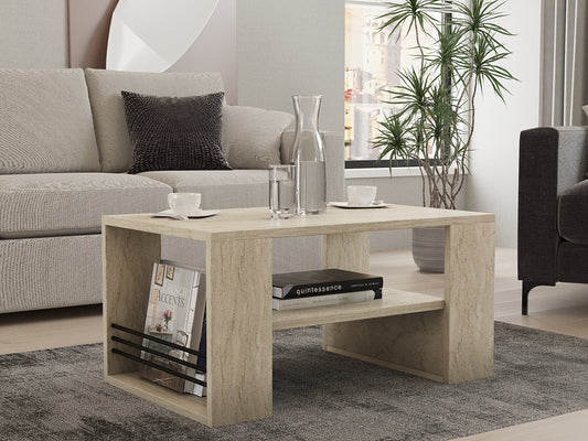 Τραπεζάκι Σαλονιού Travertine 80 x 50 x 40 εκ GR495SSE2113