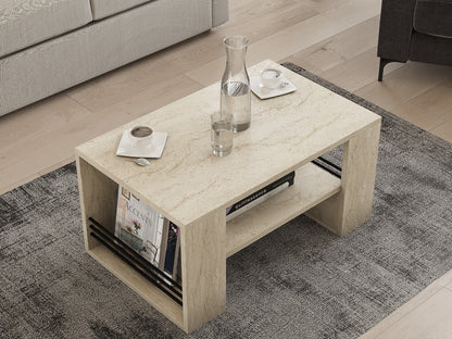 Τραπεζάκι Σαλονιού Travertine 80 x 50 x 40 εκ GR495SSE2113