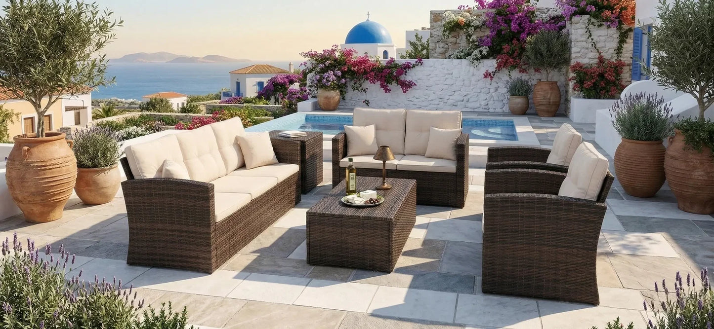 Σαλόνι Μπαλκονιού Καναπές Τριθέσιος Διθέσιος Πολυθρόνες και Τραπεζάκια Έπιπλα Κήπου POS-163053859