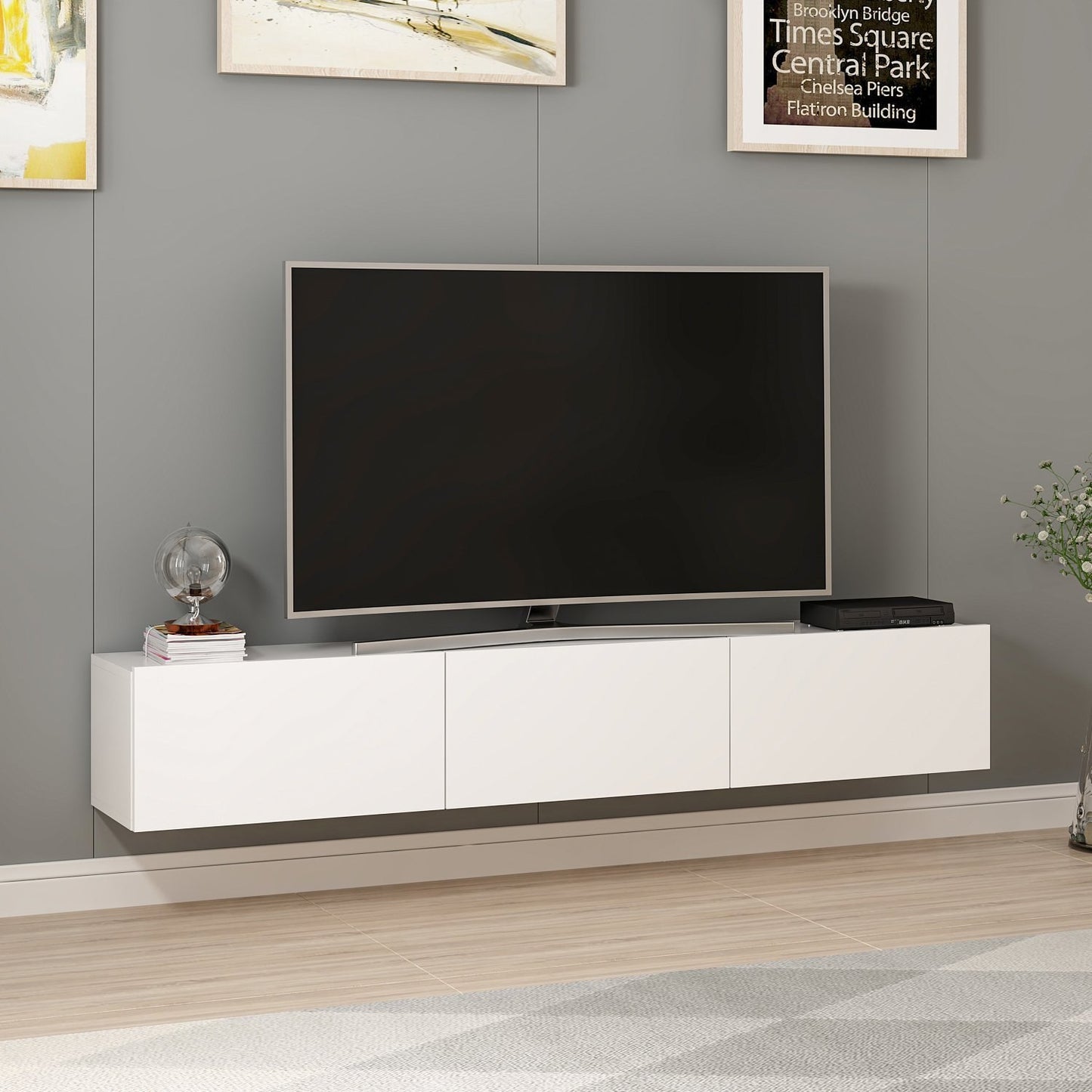 Έπιπλο Τηλεόρασης TV Βάση Σύνθεση Λευκό | 506MNR1101