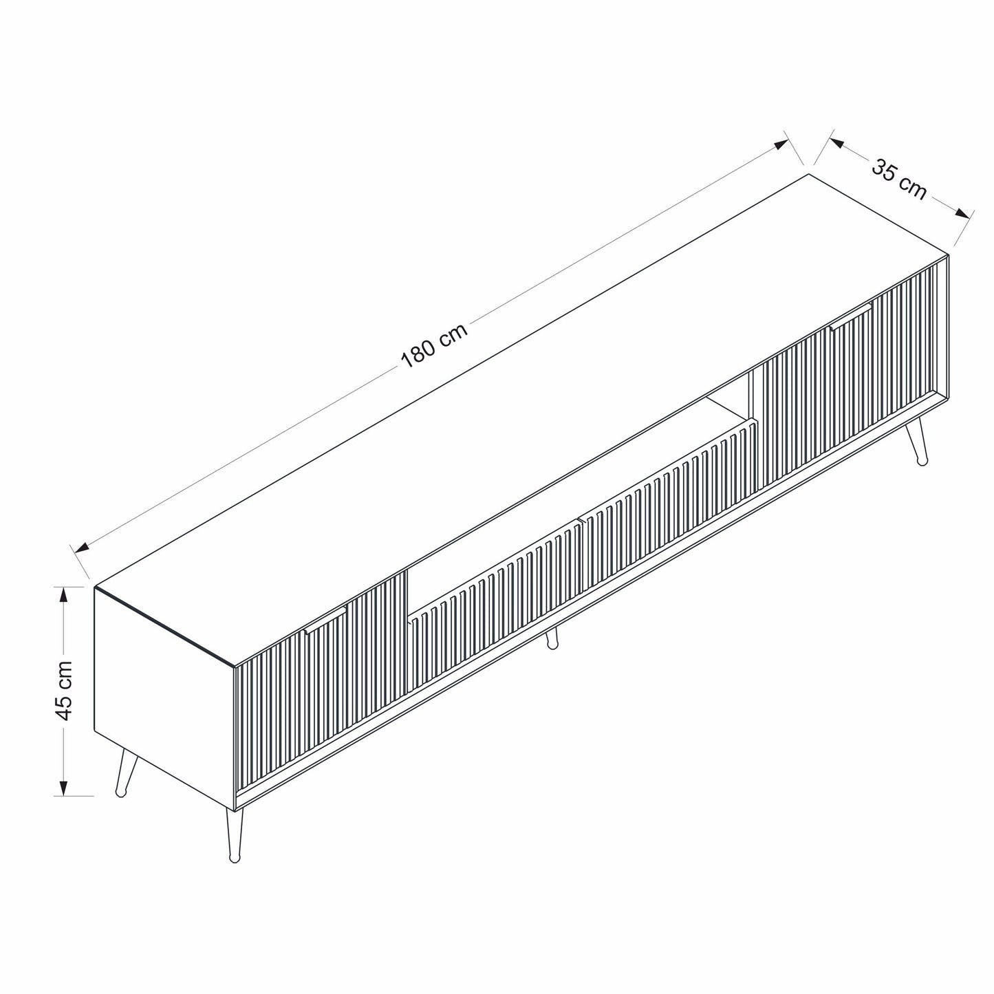 Έπιπλο Τηλεόρασης TV Βάση Σύνθεση Sandstone | 506MNR1156