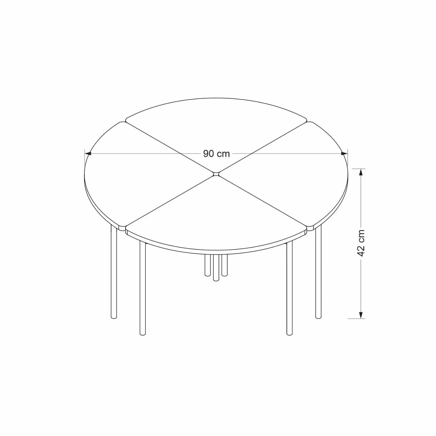 Τραπεζάκι Σαλονιού Λευκό 90 x 42 x 42 εκ GR506MNR1245