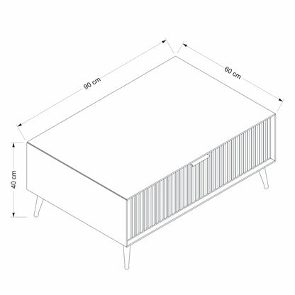 Τραπεζάκι Σαλονιού Ψαμμίτης 90 x 60 x 40 εκ GR506MNR1259