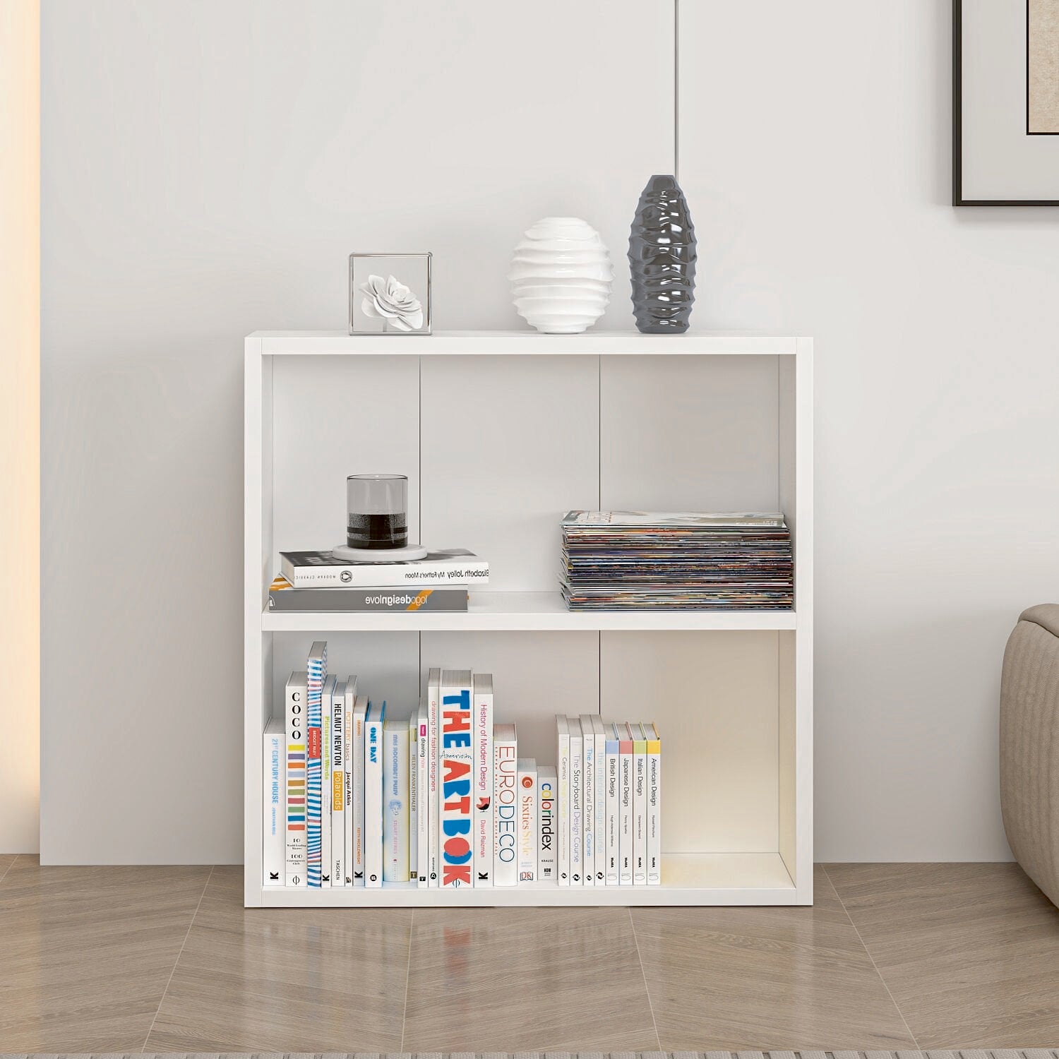 Βιβλιοθήκη Λευκό 60x60x20 εκ 506MNR1535