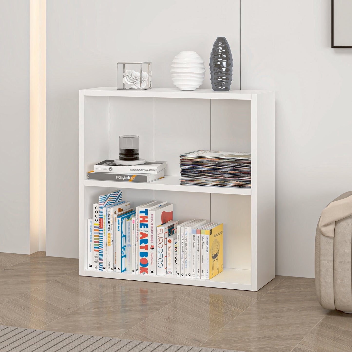 Βιβλιοθήκη Λευκό 60x60x20 εκ 506MNR1535