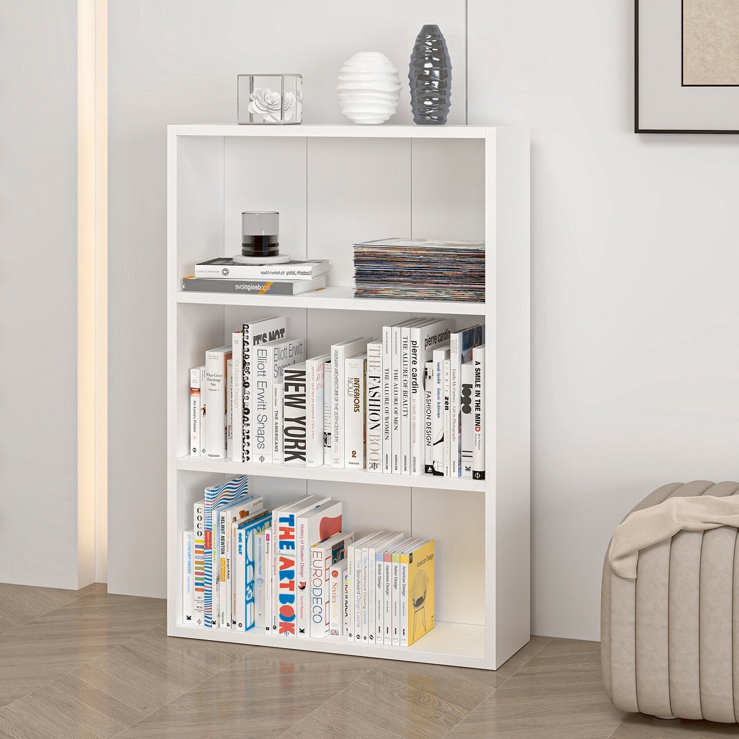Βιβλιοθήκη Λευκό 60x89x20 εκ 506MNR1537
