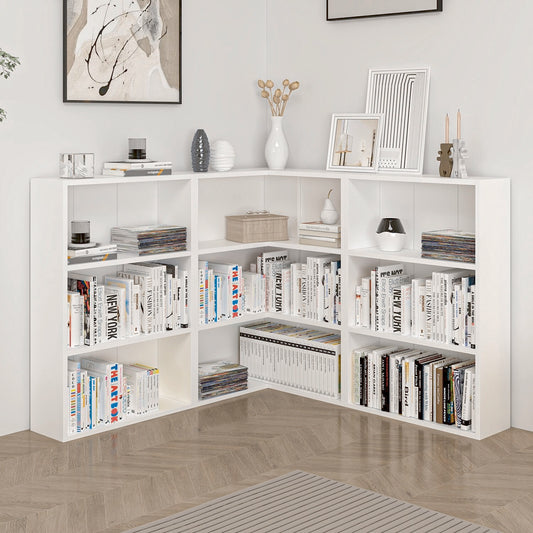 Βιβλιοθήκη Λευκό 120x120x89x20 εκ 506MNR1546
