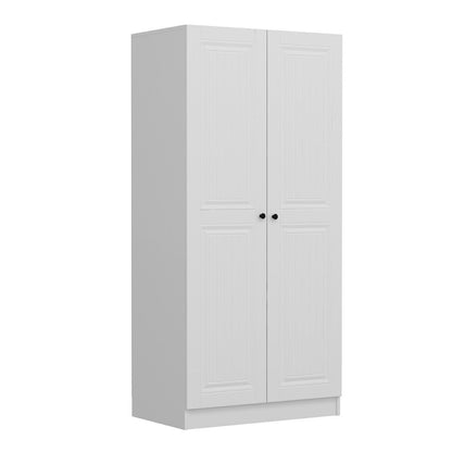 Ντουλάπα 90x190x52 εκ Λευκό 506MNR2150