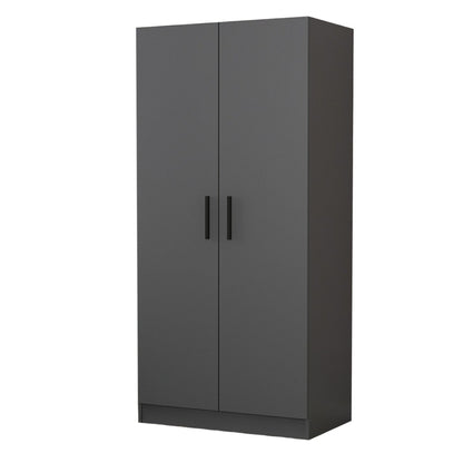 Ντουλάπα 90x190x52 εκ Ανθρακί 506MNR2158