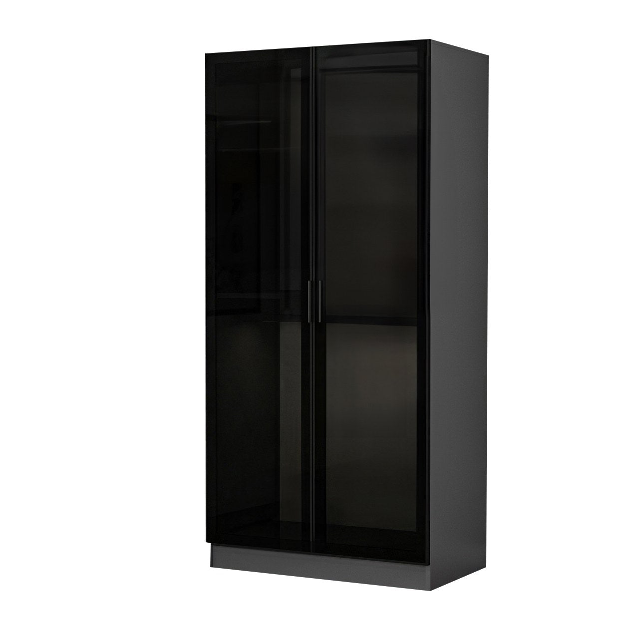 Ντουλάπα 90x210x52 εκ Black Anthracite 506MNR2165