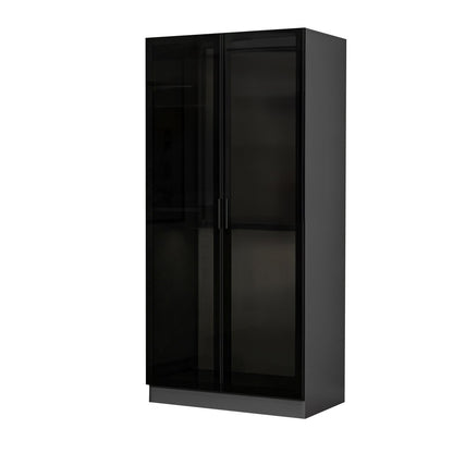 Ντουλάπα 90x210x52 εκ Black Anthracite 506MNR2165
