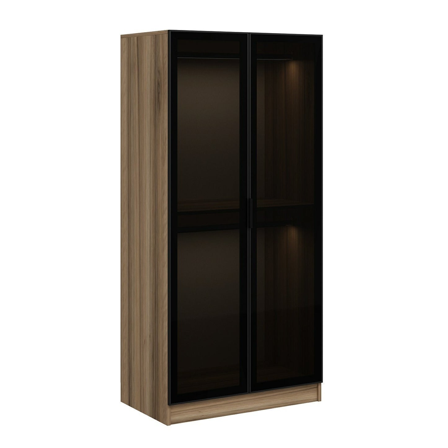 Ντουλάπα 90x210x52 εκ Golden Oak Dark Grey 506MNR2176